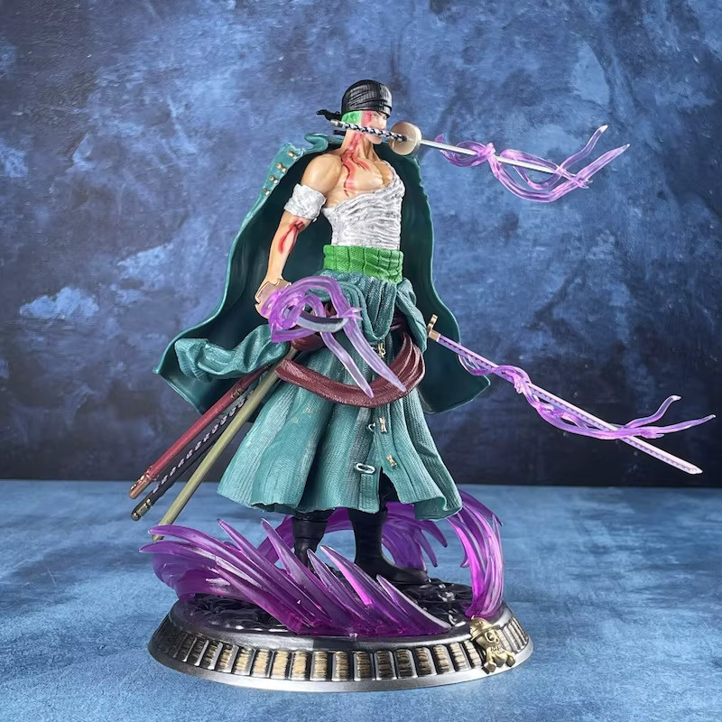 One Piece Anime Figure Bath Blood Roronoa Zoro PVC 21cm Action