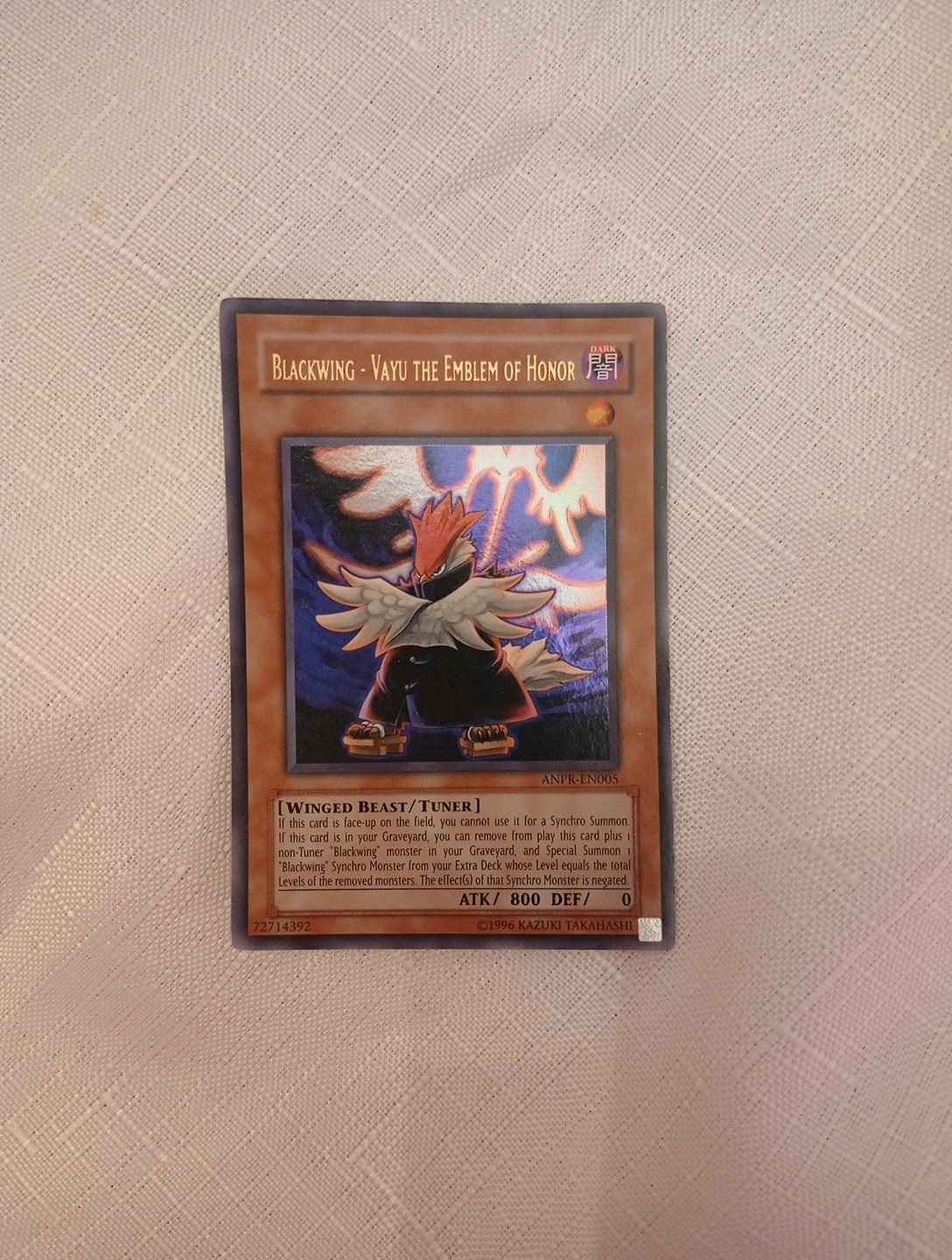 Black Wing Vayu The Emblem Of Honor Trading Card