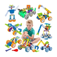 MOONTOY 11 in 1 STEM Kits Building Toys for Kids Ages 4-8 5-7, Stem... Fast Ship