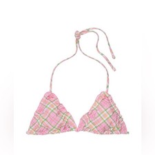 PINK Victoria's Secret Pink Plaid Bikini Top