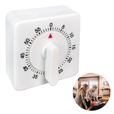 1 Kitchen Timer 60 Minute Timing Bell Alarm Sound Home Baking Cooking Mechanical