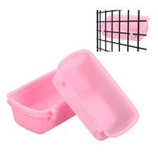 Cage Cups, 4.7x2.8x1.4 Inch Parakeet Feeder Bird Cage Pink, 3 Pcs 