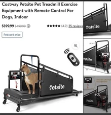 PETSITE Dog Treadmill Pet Running Machine for Small Medium Dogs