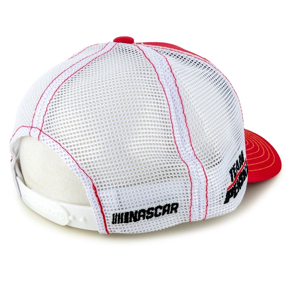 Sombrero de malla Joey Logano 2025 a rayas #22 rojo/blanco Foto 2 de 4