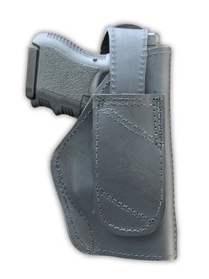 New Black Leather Ambidextrous Cross Draw Holster for Compact 9mm 40 45 Pistols