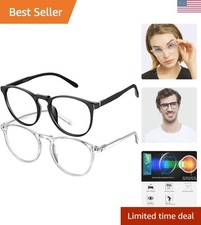 Blue Light Blocking Glasses Women/Men,Retro Round Anti Eyestrain Computer Gam...