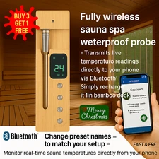 Sauna Home Spa Portable Wood Home Design Thermostat 500Ft Probe Bluetooth