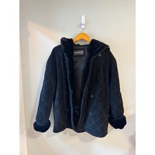 Wilsons Leather Parka Jacket Women Med Black ...
