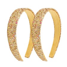 Headbands for Girls , 2PCS Girls Headbands Glitter Gold Headband Sparkly Sequ...