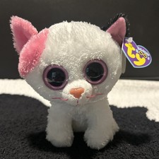 Ty Beanie Boos - MUFFIN the Cat (Solid Eyes)(6 Inch) NEW MWMTs Plush Stuffed Toy
