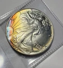 1988 American Silver Eagle BRILLIANT UNCIRCULATED‼️🌈 RAINBOW TONER🌈‼️