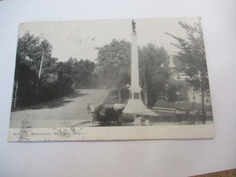 1908 Soldiers Monument St. Paul Minn Minnesota postcard military