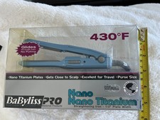 BaBylissPro Nano Titanium Straightening Iron 1/" Plate Width New in Box
