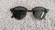 Ray-Ban Clubround RB4246 901/58 Black Gold Green Polarized G-15 Sunglasses