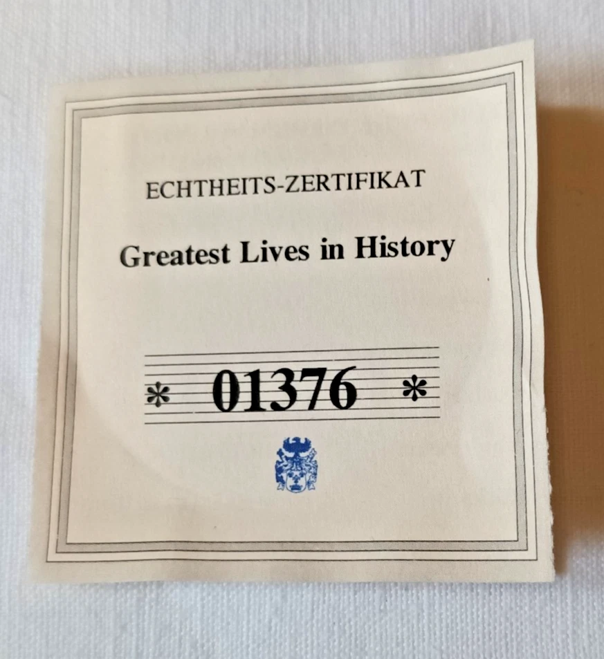 Medaille ALBERT EINSTEIN  Greatest Lives in History Cu vergoldet  2008 - Bild 4 von 4