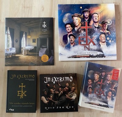 In Extremo Kompass zur Sonne Sammlung Fanbox Vinyl LP Buch Quid Pro Quo Topp  