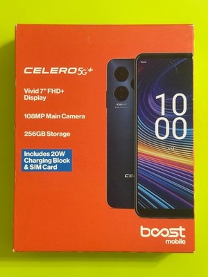 Boost Mobile Prepaid Celero 7'' 5G 8GB RAM 256GB Storage 2.5 GHz - New Sealed