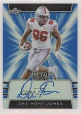 2019 Leaf Metal Draft Blue 34/35 Dre'mont Jones #BA-DMJ Auto 5x8