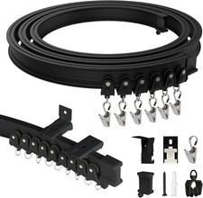 3 Metri Binario per Tende a Soffitto E Parete, Binario Tenda Flessibile in ABS C