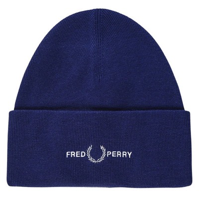 Fred Perry   Beanie in Marineblau mit Grafiklogo
