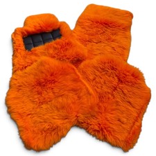Extra Plush Orange Sheepskin Car Floor Mats fits Rolls Royce Ghost 2021 - 2027