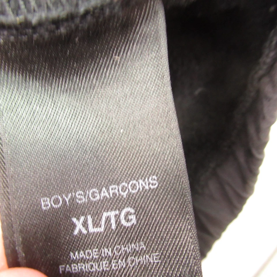 North Face Jacket Boys XL Long Sleeve Fleece Full Zip Pockets Black - Image 4 of 4