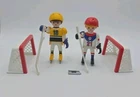 Playmobil NHL Ice Hockey Figures W/sticks Lot Of 2  Vtg 2016