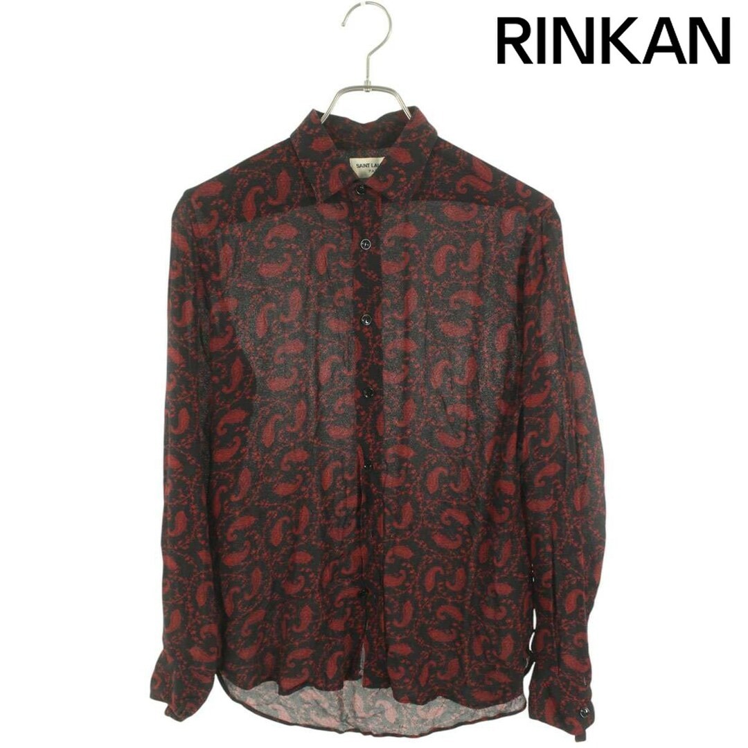 Camicia Saint Laurent Paris 376916 Y322P modello paisley rayon manica lunga usata d8