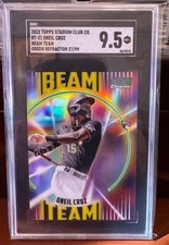2022 Topps Stadium Club Chrome - Beam Team Oneil Cruz #BT-21 Green Refractor /99