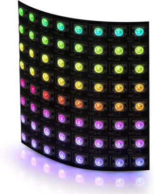 WS2812B RGB 5050SMD Individually Addressable Digital 8X8 64 Pixels 3.1In X 3.1In