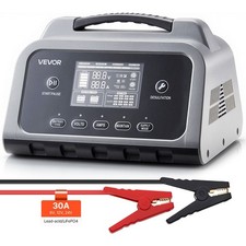Smart Battery Charger, 30A, 6V 12V 24V LiFePO4 Lead-Acid Gel/AGM Lithium Car B