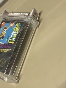 1986 Nintendo NES Gumshoe WATA 7.0 CIB Graded 5 Screw Black Box Game