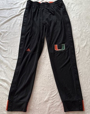 Adidas Men s Miami Hurricanes Black Team Issue Warmup Jersey Pants XL +2