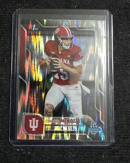 FERNANDO MENDOZA 2025 BOWMAN CHROME U 1ST SHIMMER REFRACTOR RC #109