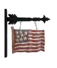 K&K Interiors B5751 Carved Flag Arrow Replacement, 10.00 x 12.50 x 2.00