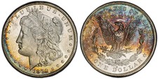 PCGS Certified MS 65 Graded 1879 Year Morgan US Dollars (1878-1921