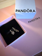 PANDORA Charm Dangle Herz-Schlüssel 925 Ster...