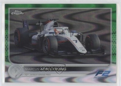 2022 Topps Chrome Formula 1 Green RayWave Refractor 89/99 Marcus Armstrong 0t30