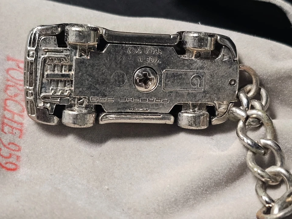 Burago Porche 959 - 1986 Llavero Coche Metal 1:87 con Caja Hecho en Italia Raro Foto 4 de 4