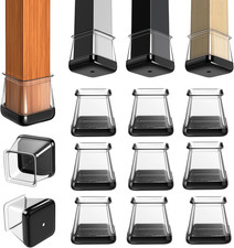 28 Pcs Chair Leg Sliders for Carpet, Square Chair Leg Floor Protectors Glides, S