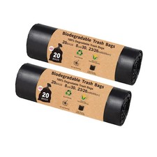 Compostable Camping Toilet Bags - 40 Count, 8 20 Count Pack of 2 , Black
