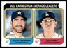 2023 Topps Heritage #206 2022 ERA Leaders (Justin Verlander / Julio Urías)
