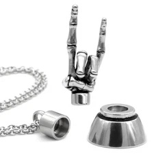 Skeleton Hand Necklace With Magnetic Ornament home decor By Controse