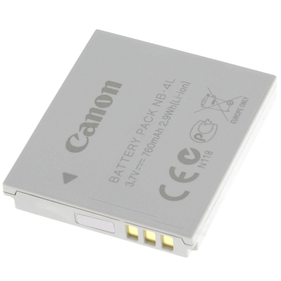 Canon NB-4L Originalakku für IXUS 220, 230, 255, 110, 120, 130, 80 – Neu, unbenu - Bild 3 von 4