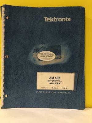 Tektronix 070-1582-01 AM 502 Differential Amplifier Instruction Manual