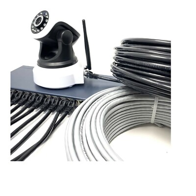 Cavo Ethernet CAT6 In Bobina 25 Metri - CCA, UTP, Nero - Alta Velocità Per PC, PS5, TV, Router - 2