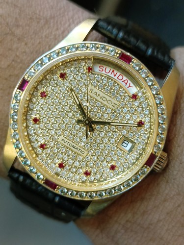 SANDOZ 25J AUTOMATIC HACKING CAL. PRESIDENT DAY D-34-8 SWISS MEN'S FULL WORKING - 第 12/21 張圖片