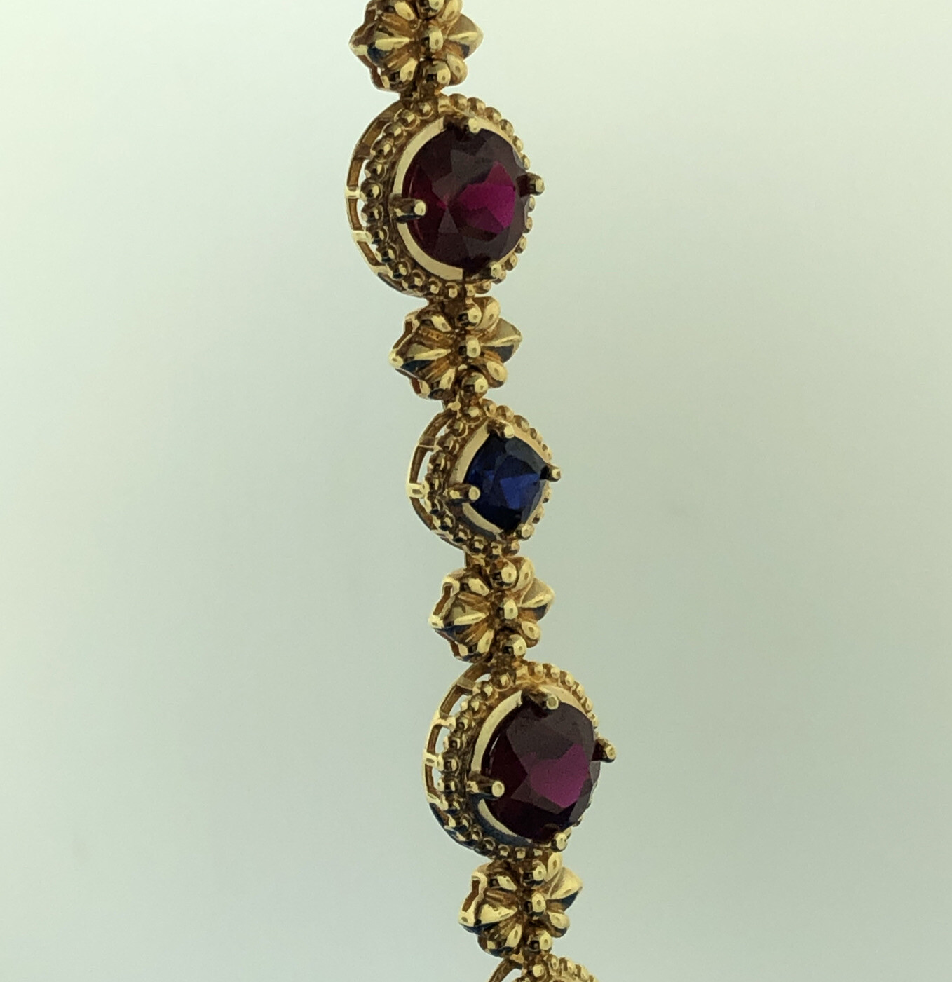 Designer 925 Sterling Silver Vermeil Synthetic Ru… - image 5