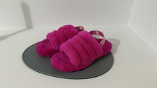 Image of Ugg Womens Oh Yeah Plushy Soft Slide Pink Slippers Size 4 Hot Pink NWOT
