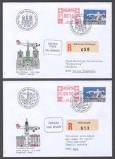 Air Mail A89 Switzerland 1988 Covers Special cancellation 2 pcs